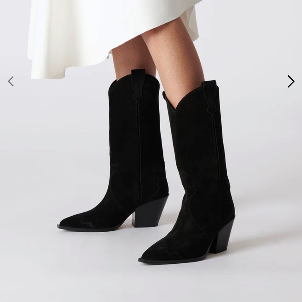 Aeyde suede cowboy boots NWT